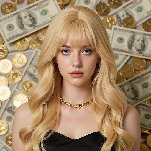 Luxe Blonde Beauty with Gold Accents