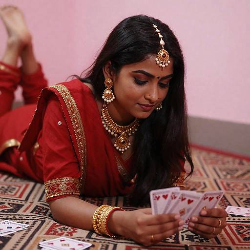 Elegant South Asian Woman in Traditional Attire