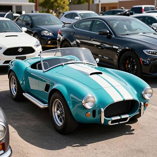Shiny Turquoise 1965 Shelby Cobra Roadster