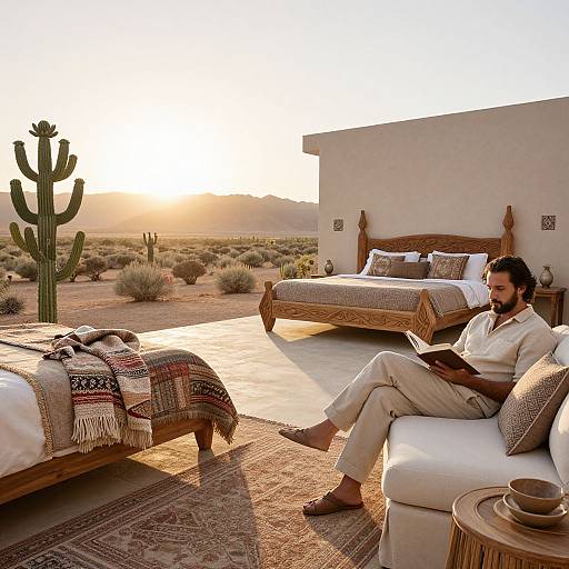 Desert-Inspired Elegant Guest Room