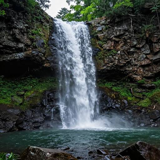 Serene Waterfall in Smoky Mountains