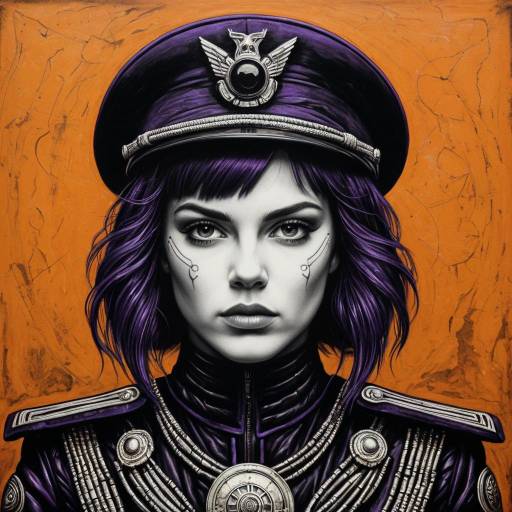 Surreal Portrait of Female Spy Captain