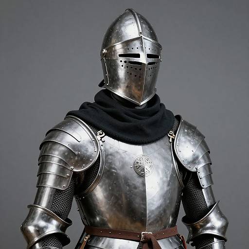 Medieval Armor Mannequin with Scarf