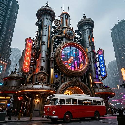 Atompunk Steampunk Metropolis Fusion