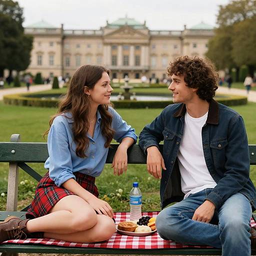 Joyful Picnic in a Garden Setting