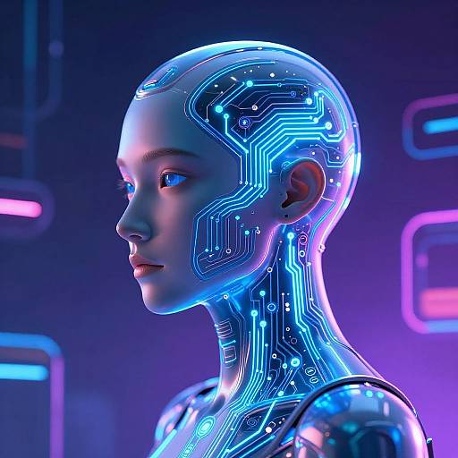 Futuristic Cyberpunk Digital Avatar