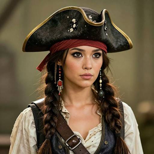 Braided Female Pirate Portrait