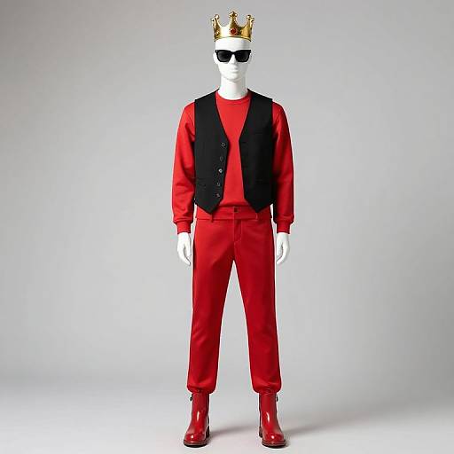 Mannequin in Red Royal Outfit