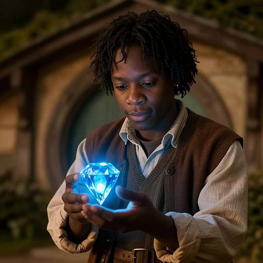 Hyperrealistic African Hobbit Frodo Baggins