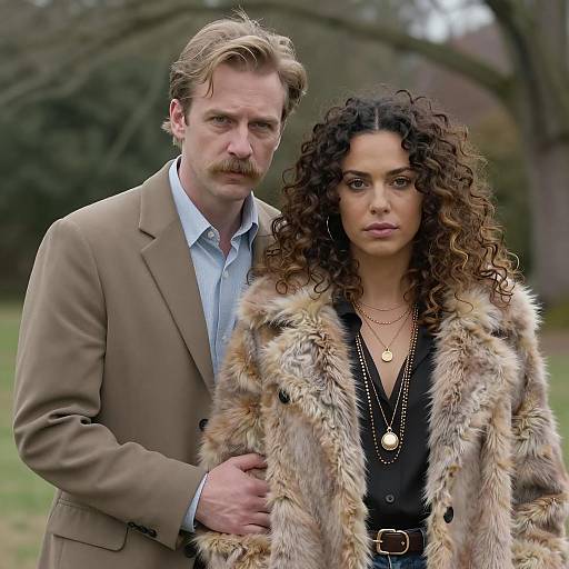 Man and Woman in Outdoor Setting