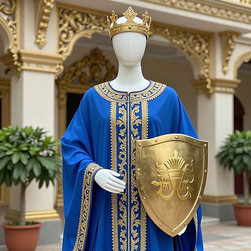 Regal Mannequin in Blue Robe