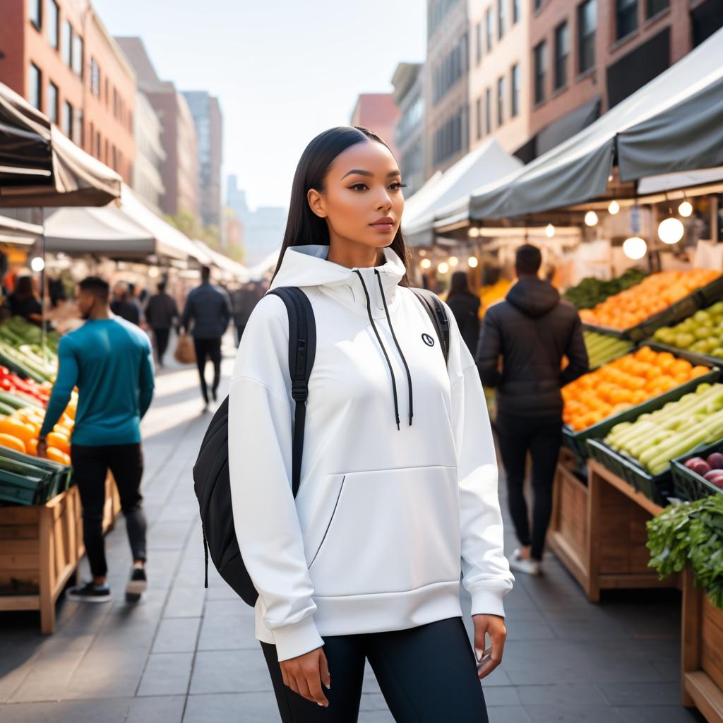 Urban Influencer in Sleek Tech Apparel