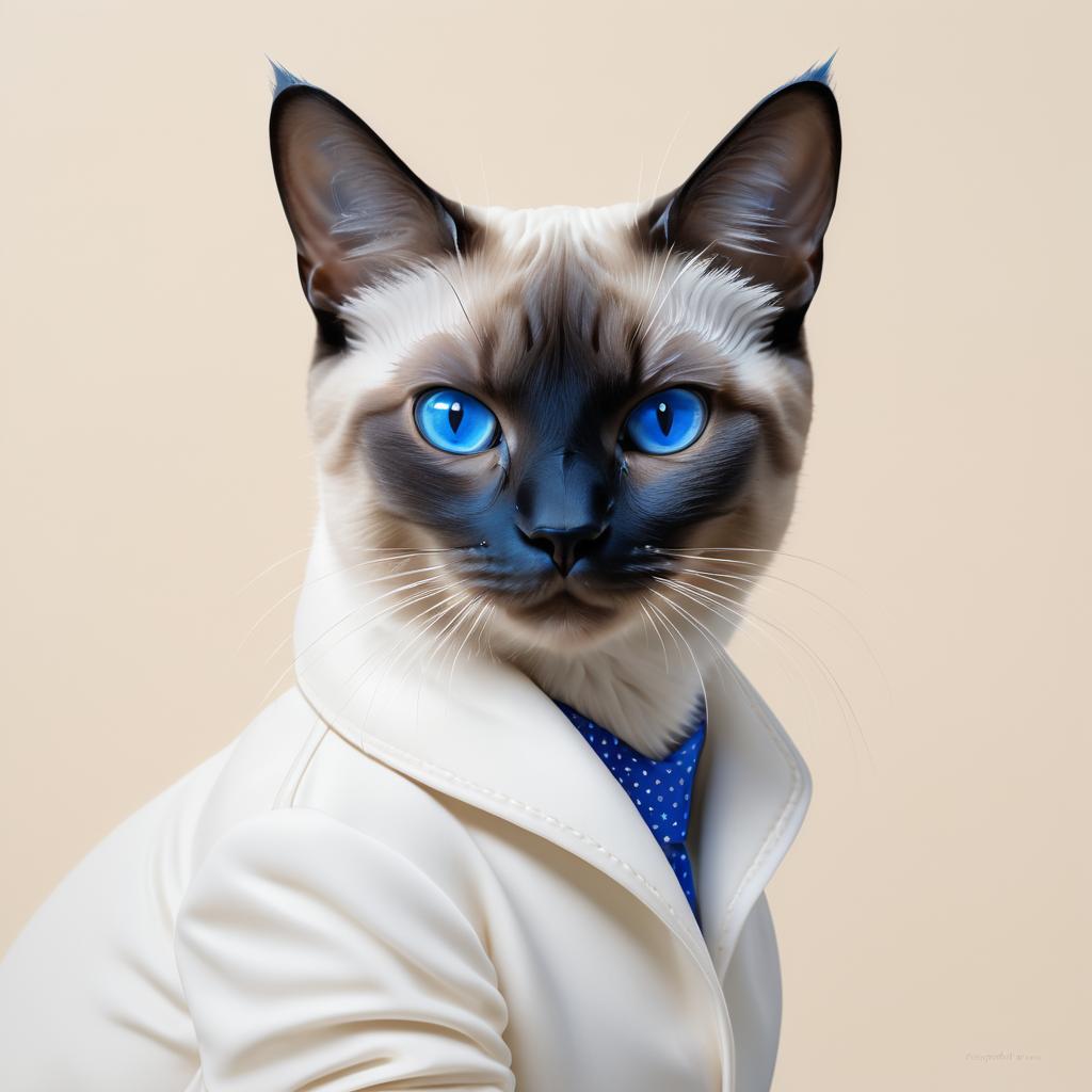 Stunning Siamese Cat Portrait in Detail