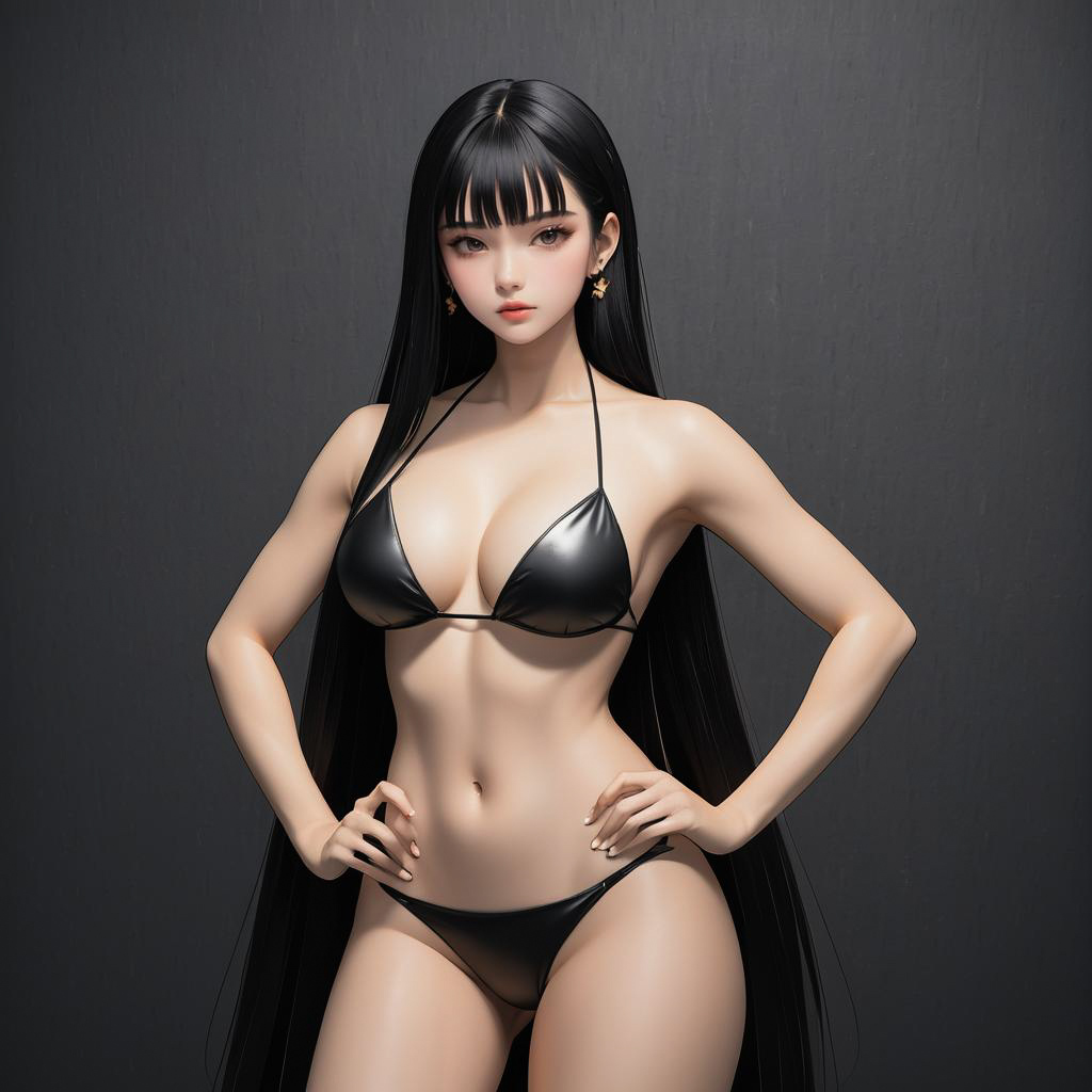 Trendy Bikini Influencer in CGI Style