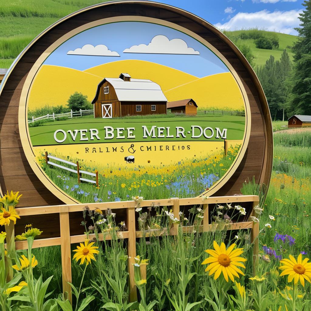 Honeybee Meadows Farm Logo and Mural