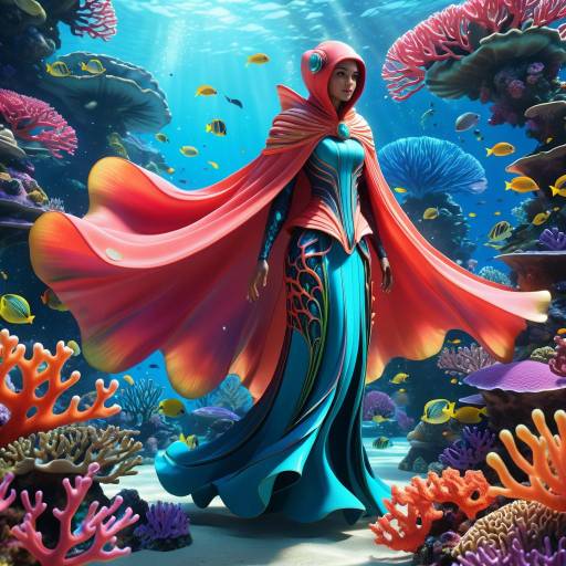 Luminous Aquatic Creature in Coral Reef Luminous Aquatic Creature in Coral Reef