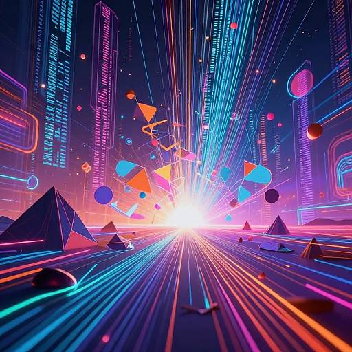 Futuristic Neon Sci-Fi Digital Art