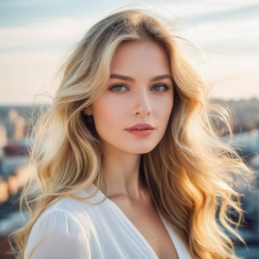 Blonde Woman Portrait Outdoors