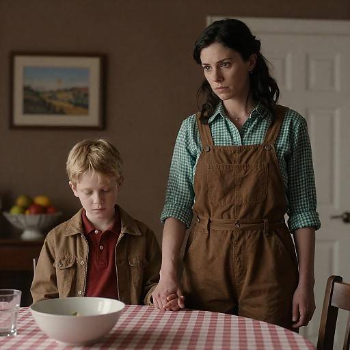 Candid Moment: Woman and Boy's Connection