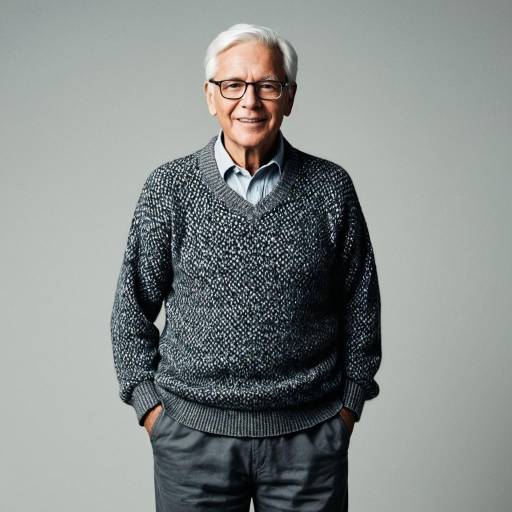 Smiling Elderly Man in Sweater
