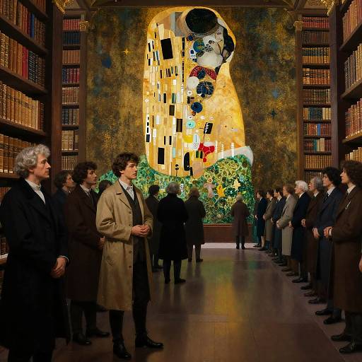 Ancient Library Time Travel Scene