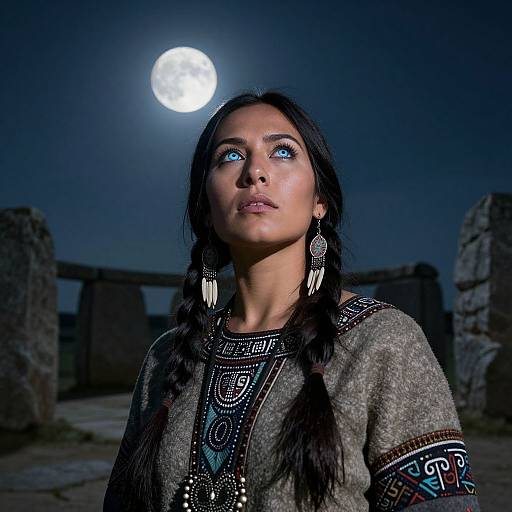 Ultrarealistic Native American Woman Portrait