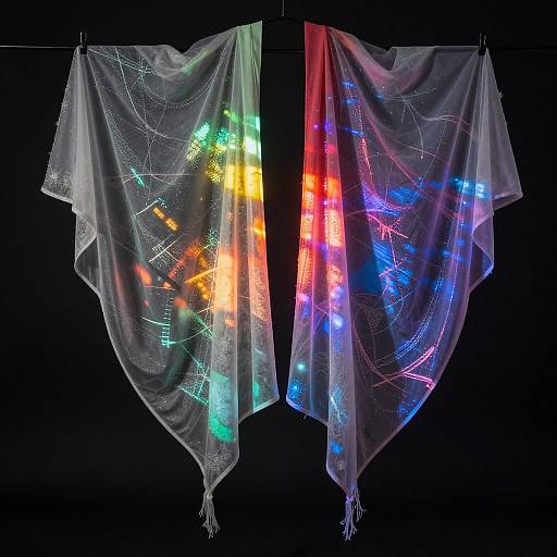 Digital Projection Shawls Fashion Concept