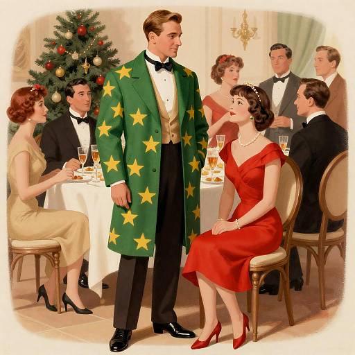 Vintage Holiday Party Movie Poster