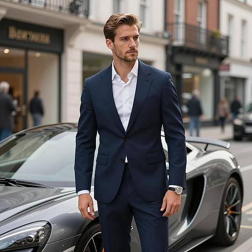 Businessman in Luxury Urban Setting