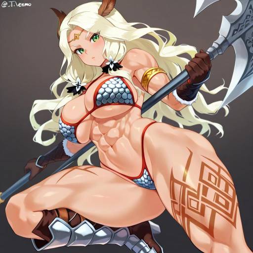 Illustration of Amazon (dragon's crown), dragon's crown in the style of Jtveemo