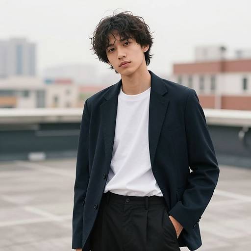 Androgynous Casual Streetwear Portrait