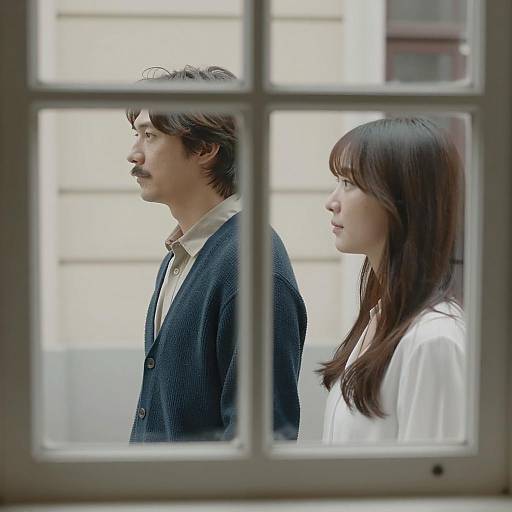 Intimate Moment Captured Through Window