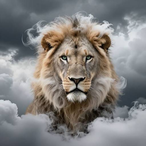 Majestic Lion with Cloud Mane