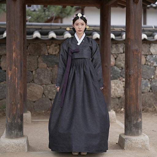 Photorealistic Korean Woman in Hanbok