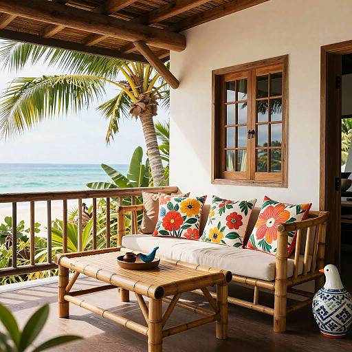 Photorealistic Tropical Veranda Scene