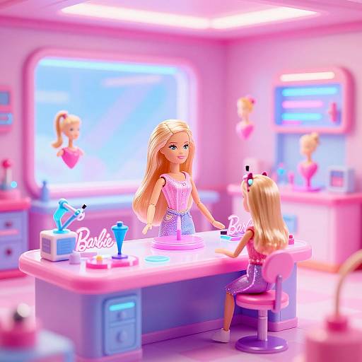 Colorful Barbie Lab with Holographics