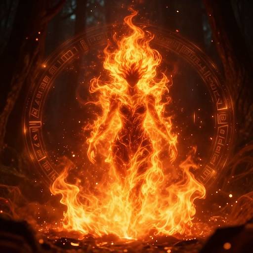 5e Wildfire Spirit in Enchanted Forest