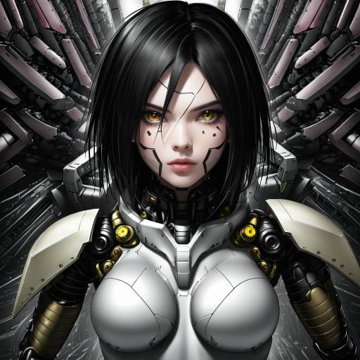 Illustration of Alita, battle angel alita in the style of G (genesis1556)