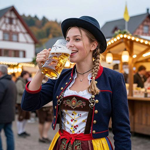 Oktoberfest Joy in Bavarian Countryside