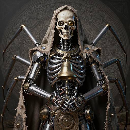 Cinematic Sci-Fi Exosuit in Abandoned Cathedral