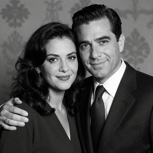 Classic Black-and-White Couple Portrait