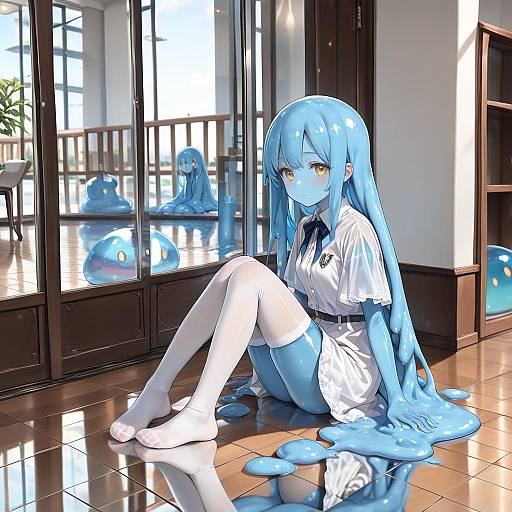 Ultra-Detailed Slime Girl Illustration