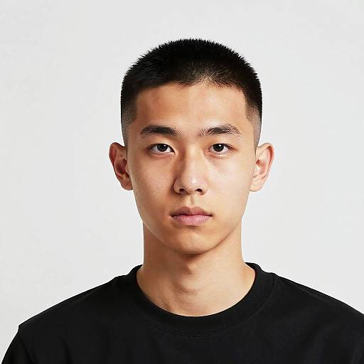 Hyper-Realistic AR Buzz Cut Portrait