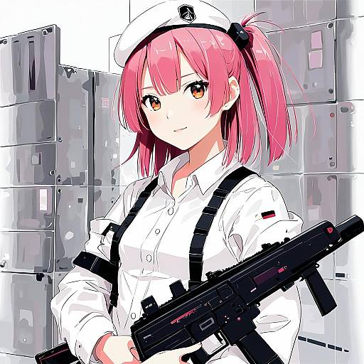 Illustration of Mp7 (girls' frontline), girls' frontline in the style of Miyase mahiro