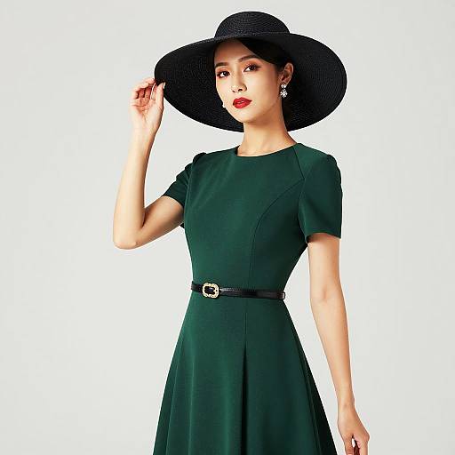 Elegant Woman in Timeless Fashion