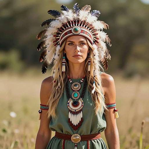 Stunning Native American Costume Portrait