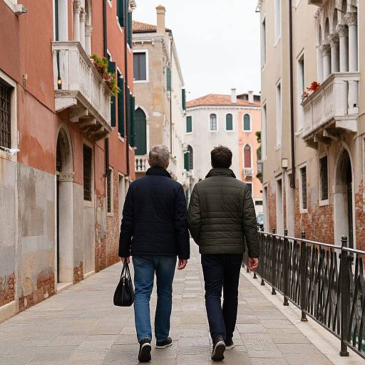 Couple Walking in Venetian Street