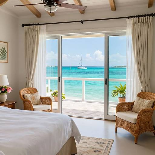 Serene Coastal Bedroom with Ocean View