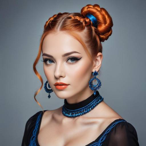 Vibrant Orange Haired Woman Portrait