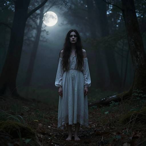 Moonlit Melancholy: Ghostly Glamour in Clearing
